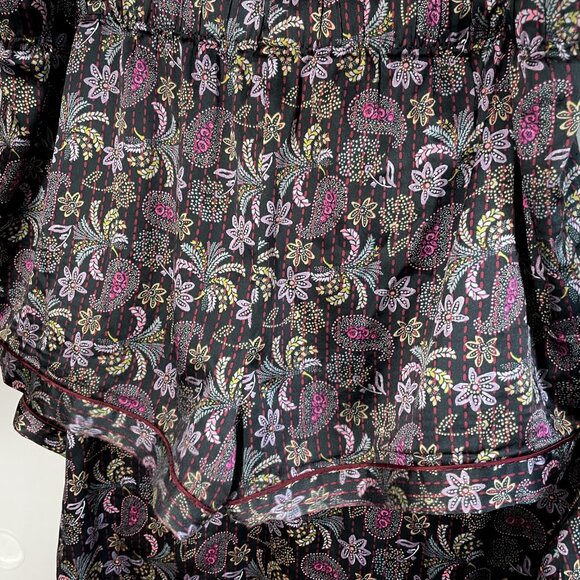Victoria's Secret Satin Floral Paisley Short Sleeve Pajama Sleep SET Size L - Picture 7 of 16